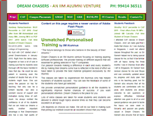 Tablet Screenshot of dreamchasersindia.com